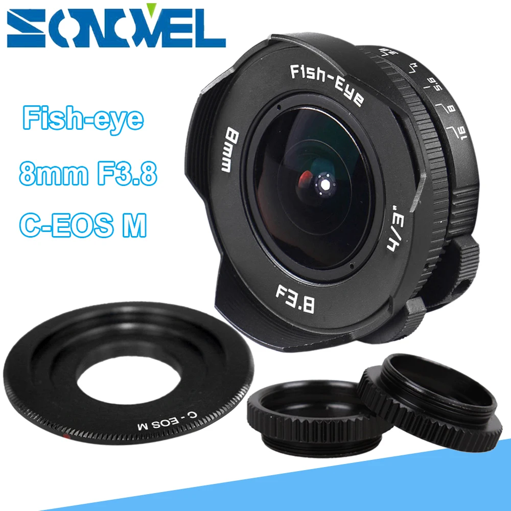 8 мм F3.8 рыбий глаз CCTV объектив Ручной широкоугольный Рыбий с фокусным расстоянием
