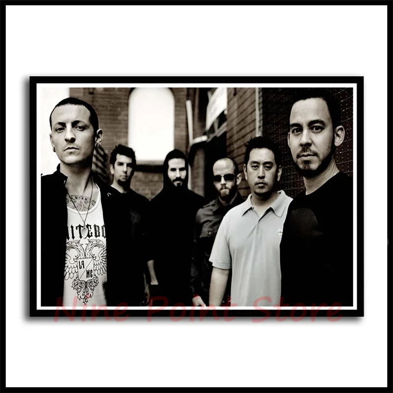 Рок-Группа Linkin Park с белым покрытием бумажные плакаты постер для бара/Кафе Ретро плакат декоративной живописи бескаркасные - Цвет: Бургундия