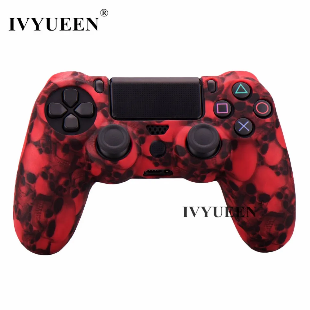 Силиконовый чехол IVYUEEN Ghost Skull с принтом для playstation 4 PS4 Pro для Dualshock 4 Slim с джойстиками