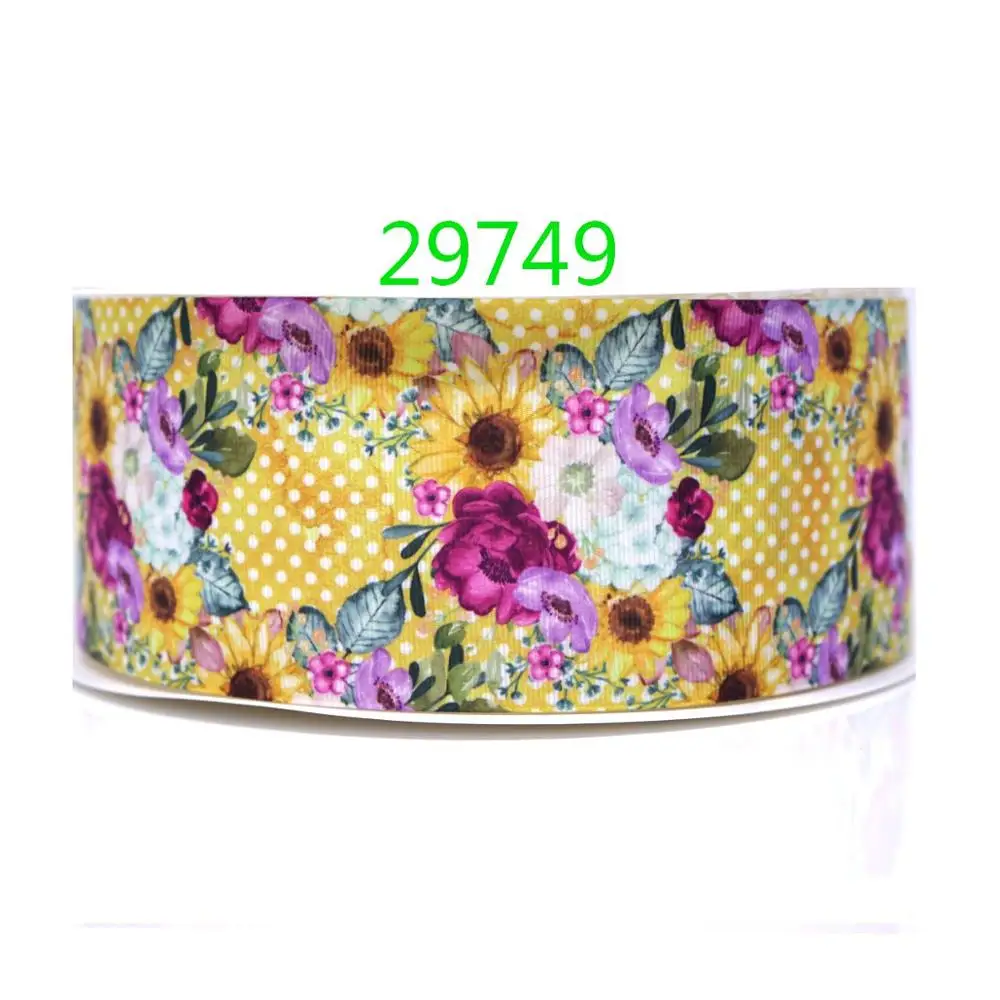29749 50 ярдов мультфильм напечатанный grosgrain ленты 29751 - Цвет: 29749
