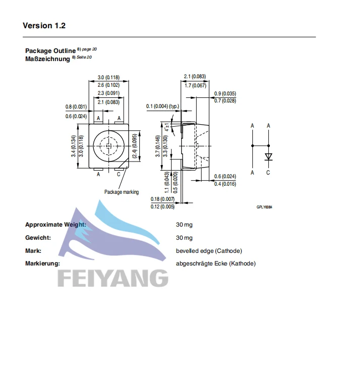 100 шт LSE6SF-V2BA-1-1 LS E6SF-V2BA-1-1 OSRAM 3528 красный PLCC-4 общий катод супер яркий светодиодный задний фонарь SMD