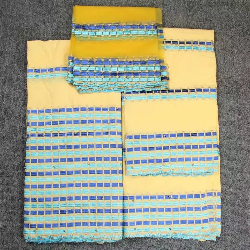 

3 in 1 African Voile Cotton lace Fabric Swiss Voile Lace Set with French Lace and Scarf for Lady Cotton Fabric in switzerland