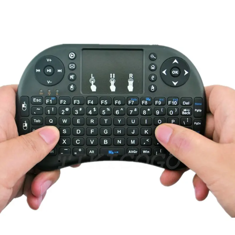 

RII I8 Lithium battery air mouse with touchpad i8 Mini Wireless Keyboard as remote control with English key for android TV box
