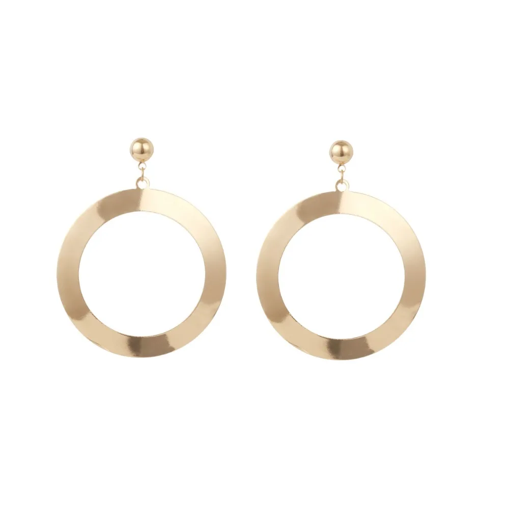 

Fashion Simple Earrings 2018 Hollow Round Geometric Earrings For Women Hanging Stud Earrings Nice Earring Modern Jewelry Gift