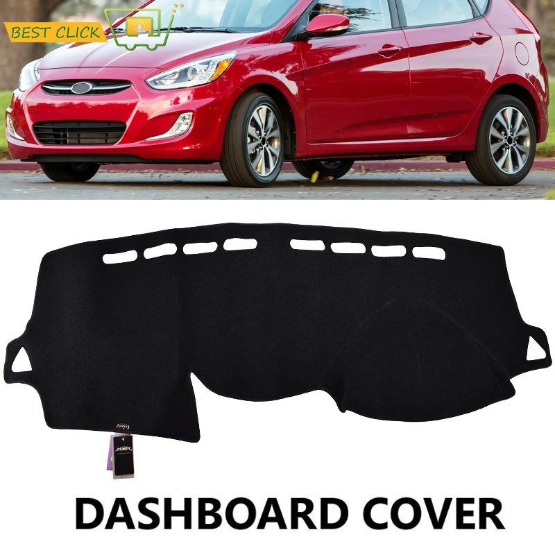 

Xukey Dashboard Cover Dash Mat Dashmat For Hyundai Accent RB 2011 - 2014 2015 2016 2017 Dash Board Cover Pad Sun Shade Carpet