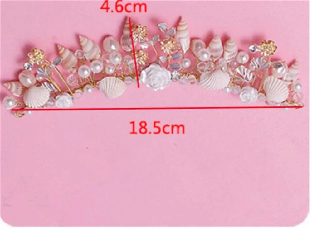 1 шт., богемные раковины, диадемы для волос для невесты, свадебные аксессуары, модные жемчужины, винтажная повязка в виде короны, украшения для волос