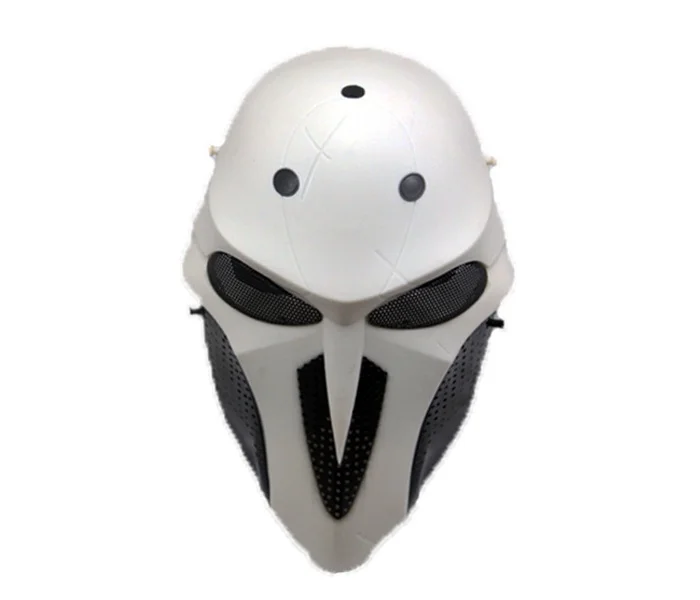 Страшная смерть череп полный уход за кожей лица Airsoft Пейнтбол Маска Косплей Хэллоуин маски для век сетки армии Военная Униформа Wargame