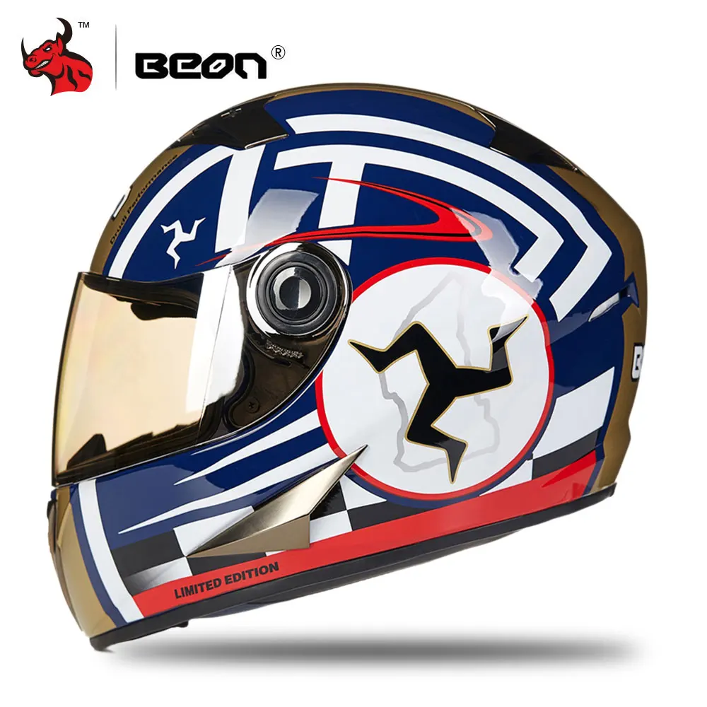 

BEON Motorcycle Helmet Men Motocross Helmet Casco Moto Moto Full Face Retro Scooter Helmets Motorbike Riding Helmet
