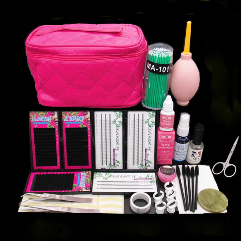 

Professional False Eyelash Extension Cosmetic Set Natural Cluster Long Individual Lashes Kit Makeup Set