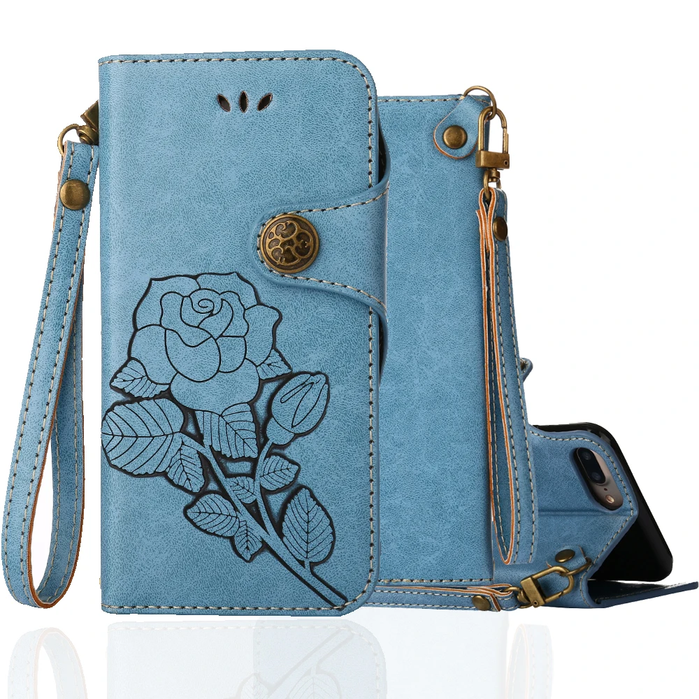 

DAXING card holder Case For iPhone 8 8 PLUS Flip Case For iPhone 7 7 plus Cases For iphone X cover for iphone 6 6s plus 5S 5 SE