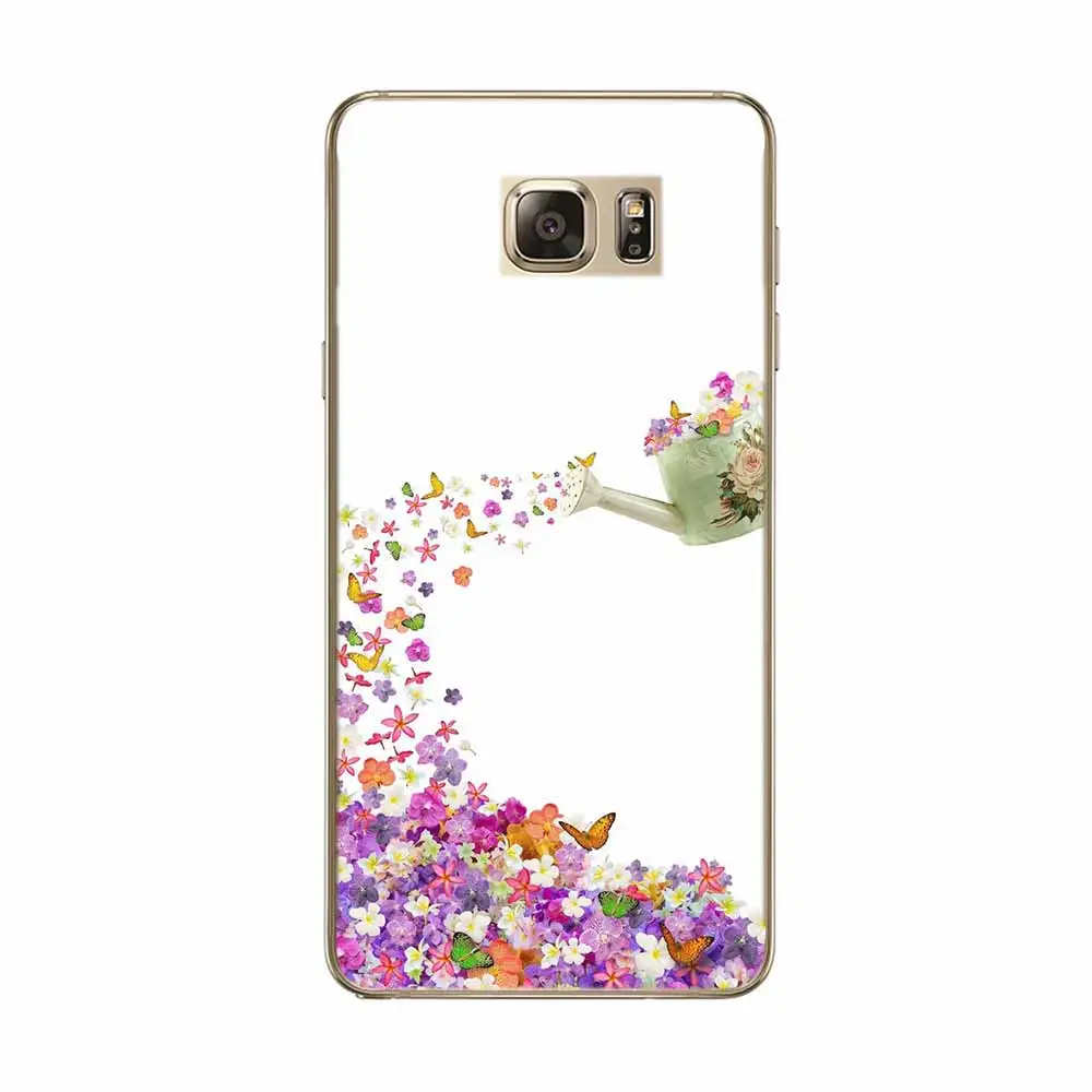 Чехол для SamSung Galaxy J1 J7 J5 2016 S3 S4 S5 мини S8 плюс S6 S7 края телефон чехол Цветы рисунком