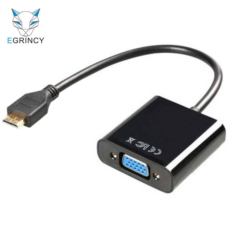 EGRINCY Mini HDMI вход для VGA выход HDMI Мужской адаптер для VGA Женский конвертер кабель 1080P для PS3/4 xbox 360 HDTV камера телефон