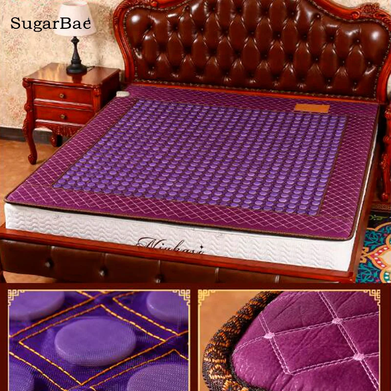 2018 New Design Jade Stone Purple Net Mat Heating Jade Mat For Salein Massage & Relaxation from