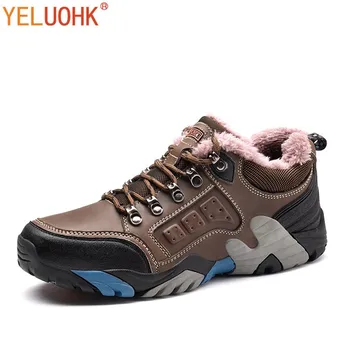 

38-46 Winter Men Boots Plush Warm Winter Shoes Men High Quality Winter Boots Men Big Size