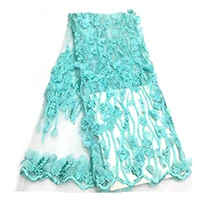 Me-dusa/ горячая Распродажа, платье из тюля с вышивкой в виде 3D бусин, вечерние кружевные платья из высококачественной французской ткани, дизайн, 5 ярдов/шт - Цвет: color 7