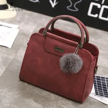 2019 Nova Moda Saco de Marca Mulheres Bolsa de Couro PU Bolsa Hairball Mulheres designer Saco Crossbody Mulheres Sacos de Ombro Das Mulheres Sacolas