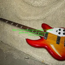 Высокого качества Rick Полу полый Rick Вишневый красный 4 струны для электрической Басс гитары