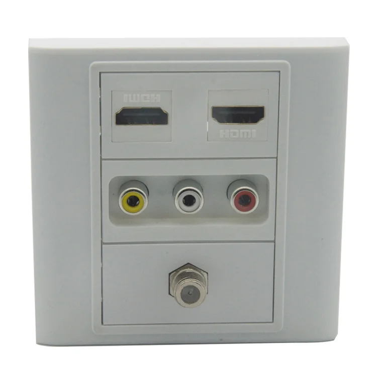 2 X HDMI, F Head TV, 3RCA AV wall plate with back female to female