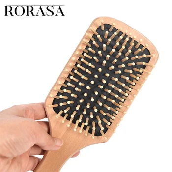 

1pcs Health Care Anti Static Natural Wooden Bamboo Hair Vent Brush Brushes Care And Beauty Spa Salon Hairdressing Massager Comb