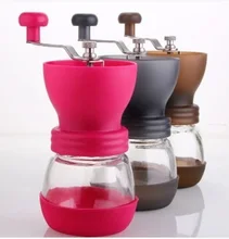 1 stück 3 farben handschleifer keramikkern kaffeebohnen mühle Einstellbare dicke grad Waschbar tragbare Hario Stil