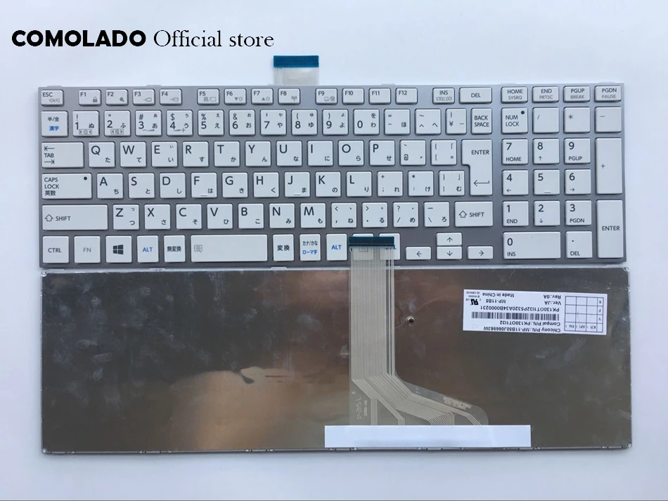 JP японская клавиатура для TOSHIBA L850 L855 L870 L850-T01R P850 S850 S855D C850 белая с серебристой