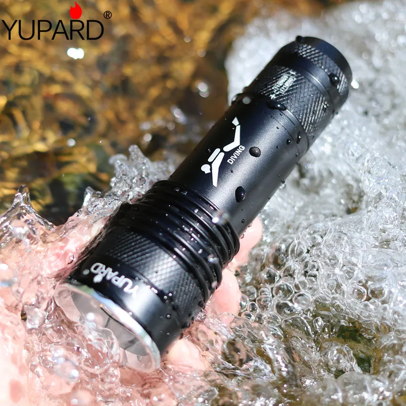 scuba diving flashlight UV purple light T6 LED L2 LED waterproof