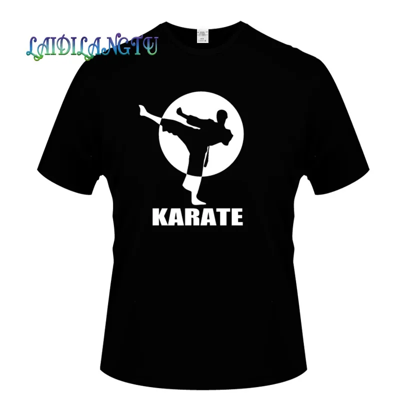 

men clothes 2018 Free Shipping Karate Print high quality Print T Shirt Short Sleeve O-Neck Streetwear Tees Hip Hop Tops