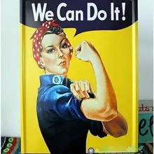 Мы можем сделать это известные металлические ретро-знаки плакат Настенный декор живопись Бар оловянные знаки, 30x20 см