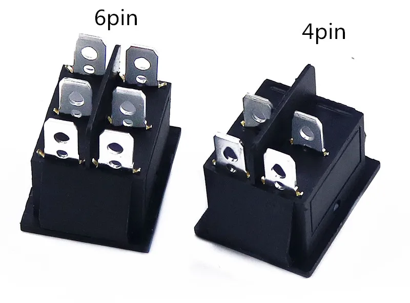 Фиксация кулисный переключатель питания I/O 4 штифта со светом 16A 250VAC 20A 125VAC KCD4