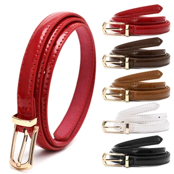 

2017 New Apparel Accessories Metal Buckle Thin Casual Belt For Women Female all match Leather Belt Waistband