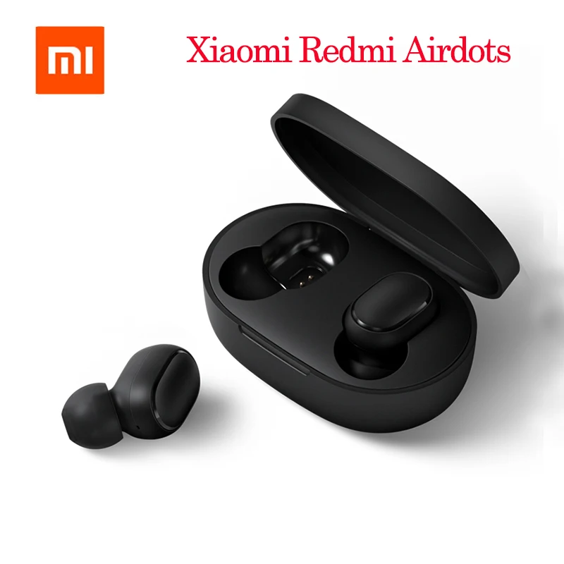 Xiaomi Redmi Airdots TWS Bluetooth наушники стерео бас BT 5,0 Eeadphones с микрофоном Handsfree наушники с управлением AI