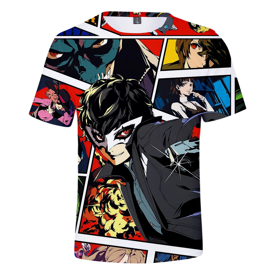 Футболка Persona Five Ren Amamiya летняя модная футболка с коротким рукавом Мужская/Женская