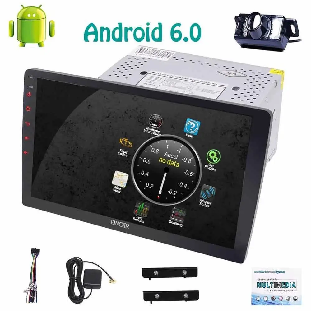 

Free rearview camera + Android 6.0 Double din 2 din 10.1 inch Car Radio no DVD Player In Dash Head Unit Car Stereo FREE Gps Map