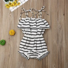 Детская одежда для маленьких девочек платье в полоску, с открытыми плечами, комбинезон Ползунки с цветами, комплекты одежды Хлопковые Штаны на лямках; Спортивный костюм 610