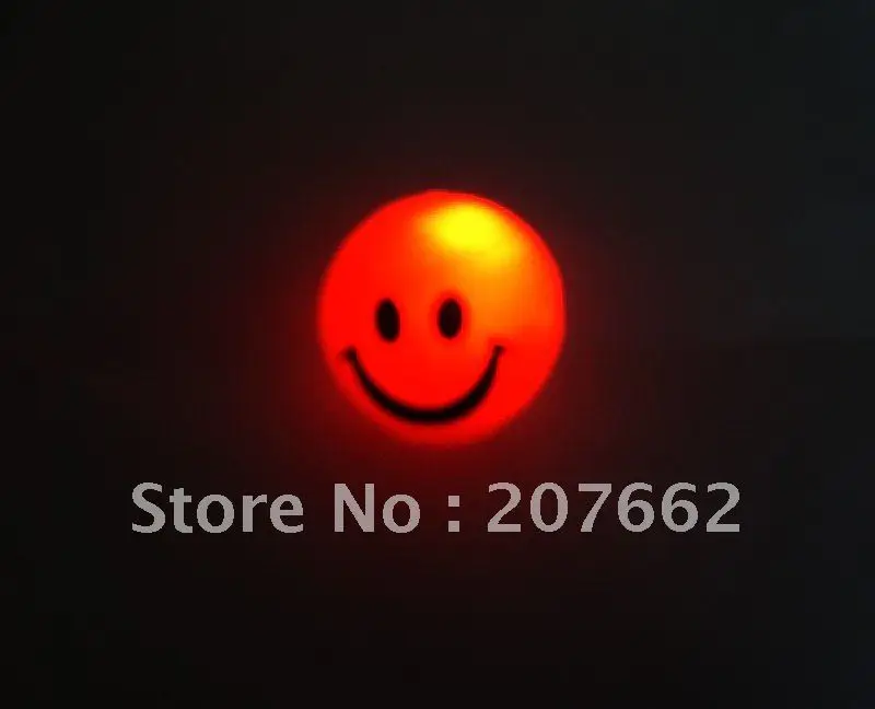 

Free shipping 4cm rubber color changing led flashing bouncy ball led flashing smile face led flashing toy for children