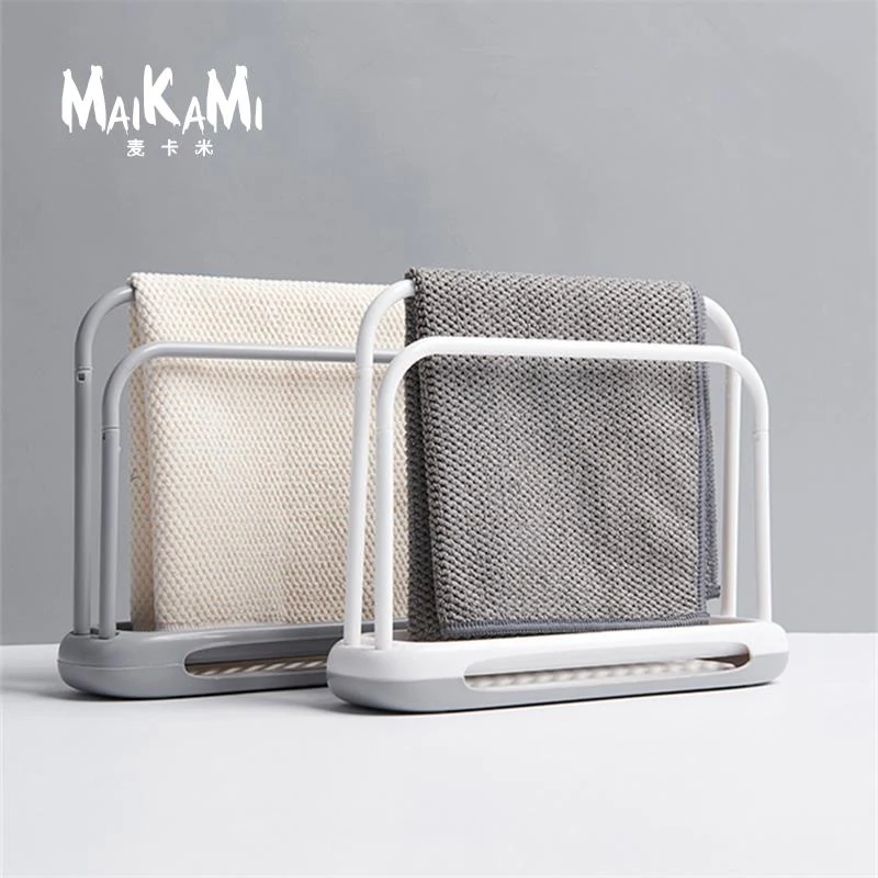 

MAIKAMI Multi-Function Kitchen Desktop Rag Rack Dish Cloth Drain Free Punching Sponge Soap Shelf Storage