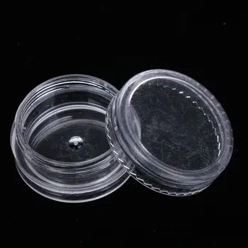 

10Pcs 3g Portable White Translucent Mini Plastic Cosmetic Empty Jar Pot Eyeshadow Makeup Case Face Cream Lip Balm Container