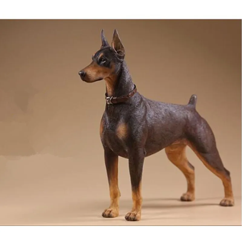 Статуя Doberman Pinscher, имитация животного, 1/6, солидер, статуэтка из смолы, искусство и ремесло, аксессуары для украшения дома L3403 - Цвет: Многоцветный