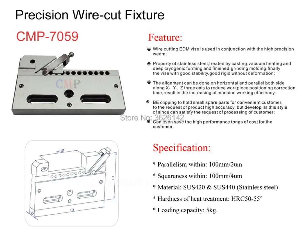 wire-cut fixture CMP-7059 charmitop