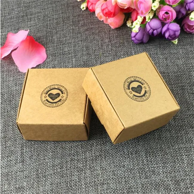 5pcs Transparent PVC Window Soap Boxes Kraft Paper Box Jewelry Gift Packaging Box Wedding Favors Candy Box - Цвет: c16