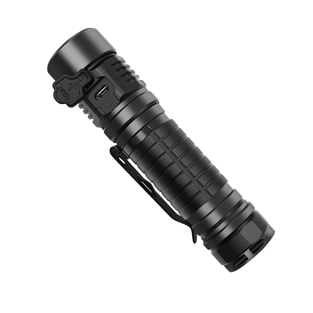 

Rofis MR30 XHP35 HI LED 1600lms USB Rechargeable Flashlight Torch Set Battery Waterproof Shock Resistant Zoomable #4J04
