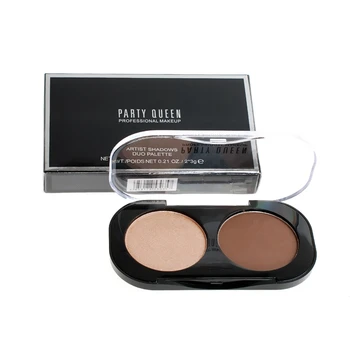 

Brand Party Queen Double Colors Eye Shadow Combination Nude Shining Eyeshadow Palette Makeup Matte Glitter Pigment Waterproof