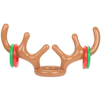 

Inflatable Antlers Models Christmas Outdoor Inflatables Deer Head Hat Anti-blasting Party Decorations Gift Carnival Games Toys