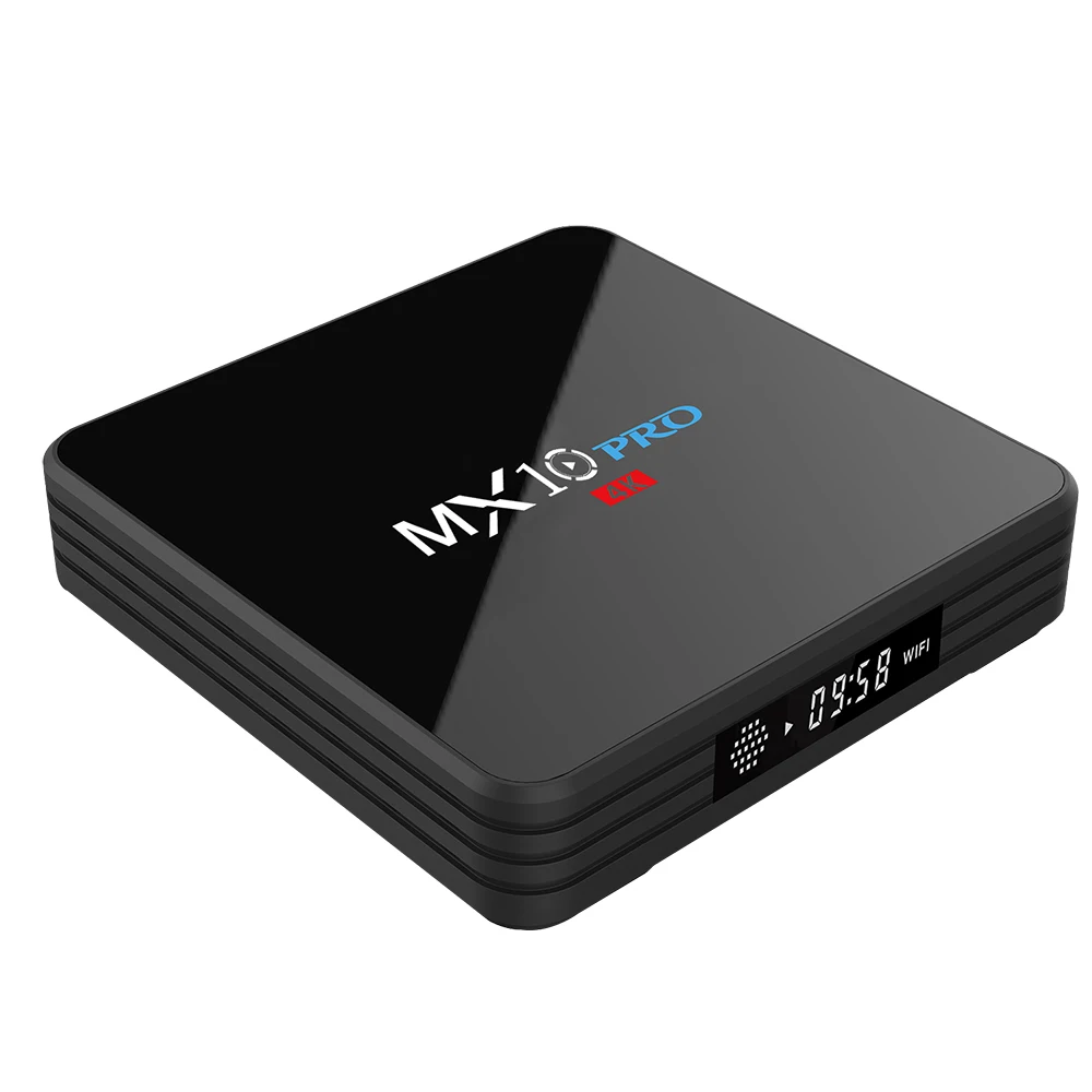 MX10 Pro 4GB RAM 32GB ROM With LED display screen Android 7.1 TV BOX RK3328 4K HDR Smart Box 2.4G/5G WIFI USB 3.0 Bluetooth MX10 Pro 4GB RAM 32GB ROM With LED display screen Android 7.1 TV BOX RK3328 4K HDR Smart Box 2.4G/5G WIFI USB 3.0 Bluetooth