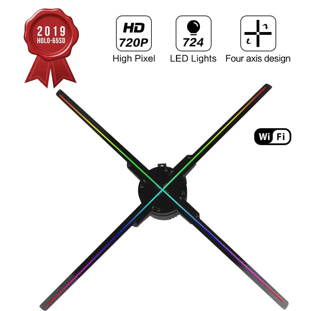 65CM WIFI 3D Hologram Projector Fan Z3,Four Axil Design Video Projector,LED Display Advertising Holographic Light,APP Control 65CM WIFI 3D Hologram Projector Fan Z3,Four Axil Design Video Projector,LED Display Advertising Holographic Light,APP Control