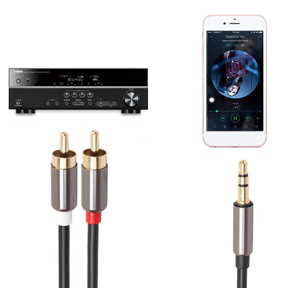 RCA 3 5 мм каво Джек 2RCA a аудио для DJ Amplificatori сабвуфер миксер домашний кинотеатр DVD| |