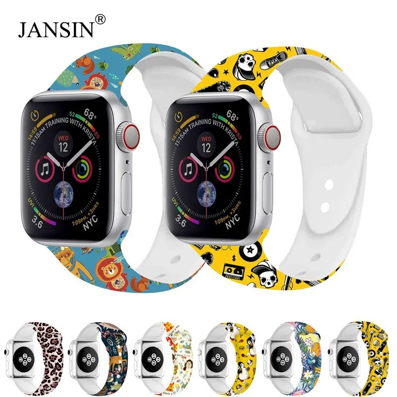 

Colorful Band For Apple Watch band 42mm 38mm Soft Silicone Sport Replacement Bracelet Strap For Apple Watch 5 Series 4 40mm 44mm
