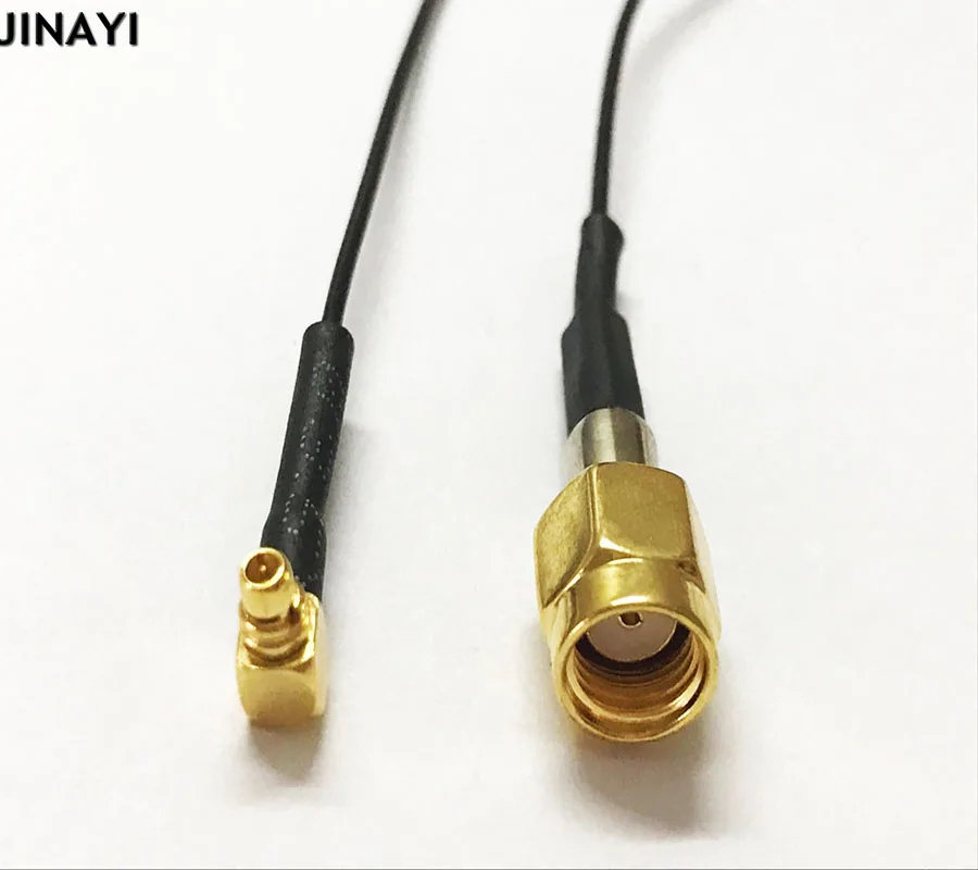 10pcs RP SMA male to MMCX Male Right Angle Connector RF Pigtail Coaxial