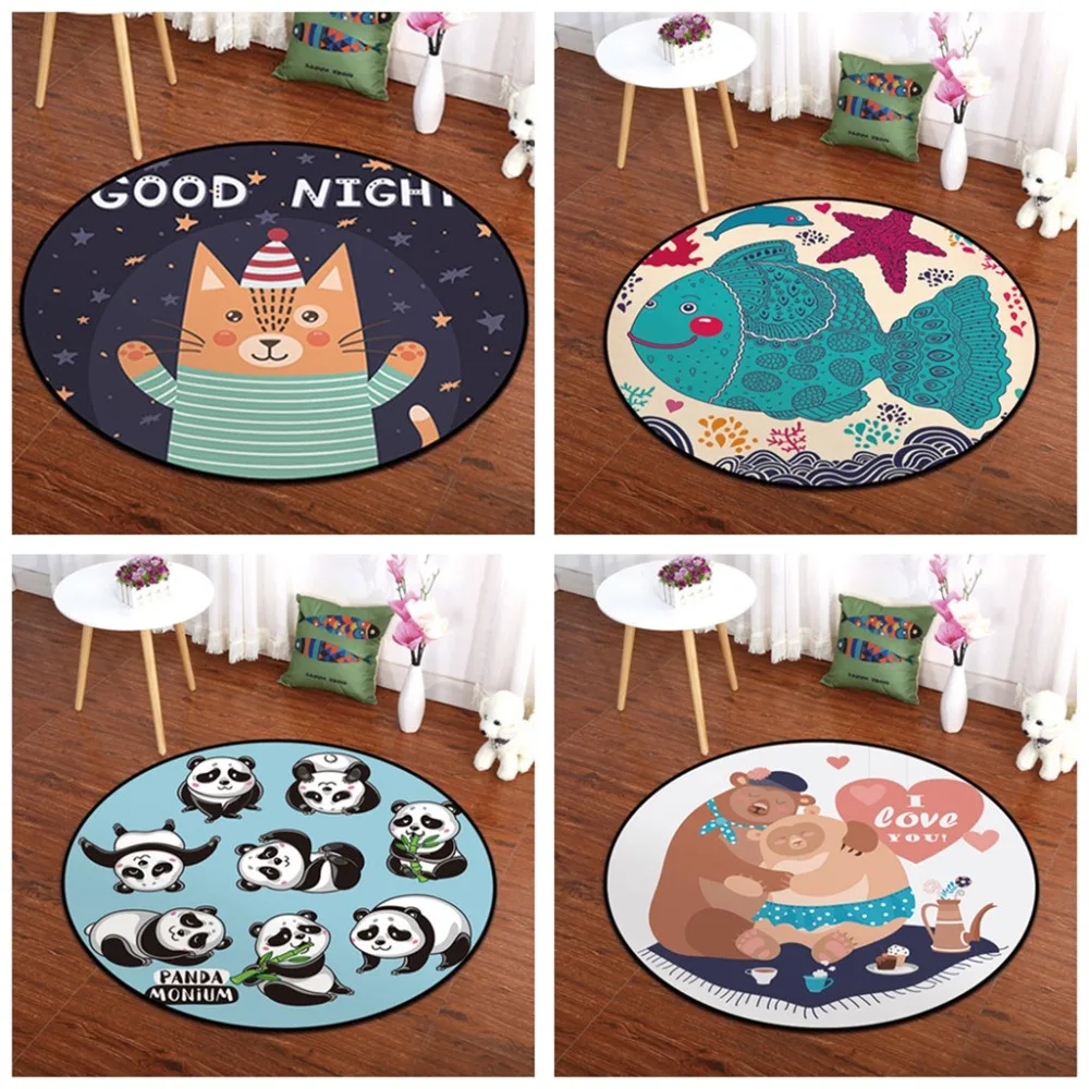 Infant Baby Play Mat Thickened Home Baby Room Child Round Bedroom