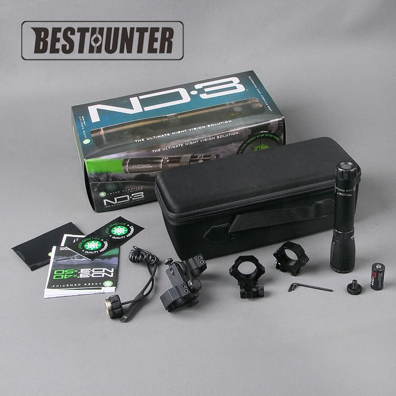 

LASER GENETICS ND3 X30 ND30 Long Distance Green Laser Designator w/ Adjustable Scope Mount Hunting